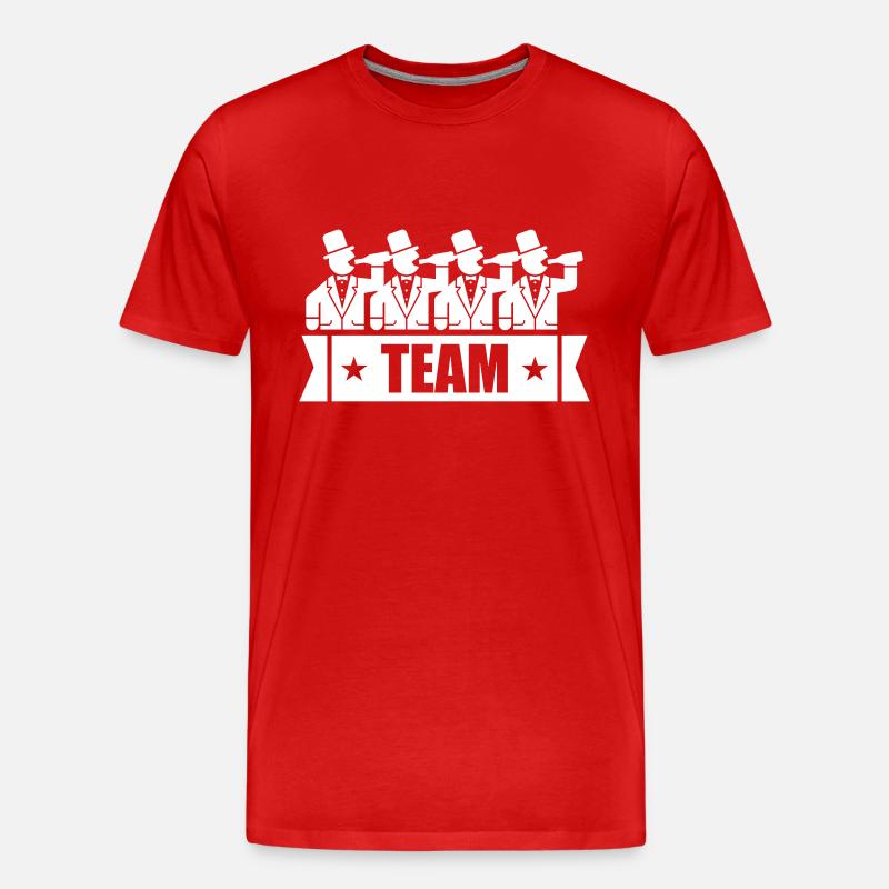 Bachelor Party Team - Männer Premium Bio T-Shirt - Rot