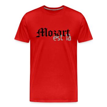 mozart est là - T-shirt bio Premium Homme - rouge - Devant - Damien (186cm)