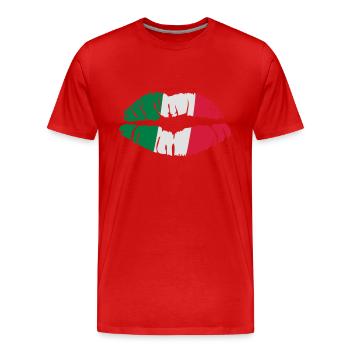 italy - Men's Premium Organic T-Shirt - red - Front - Damien (186cm)