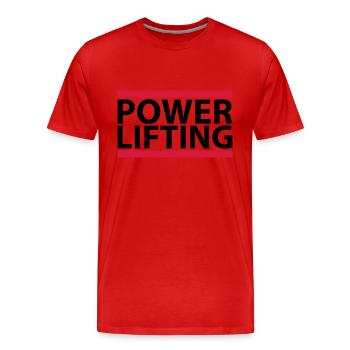 Powerlifting - T-shirt bio Premium Homme - rouge - Devant - Damien (186cm)