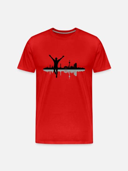 Berlin Jogger - Männer Premium Bio T-Shirt - Rot