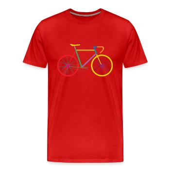 Cycling / Cycling - Men's Premium Organic T-Shirt - red - Front - Damien (186cm)