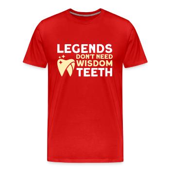 Weisheitszähne Weisheitszahn Patient Zahnarzt - Männer Premium Bio T-Shirt - Rot - Vorne - Damien (186cm)
