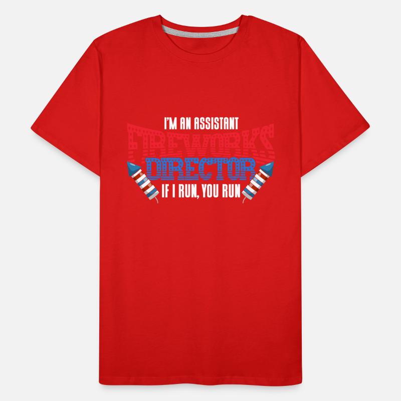 Drôle de feu d’artifice pyrotechnicien disant T-shirt bio Premium Homme