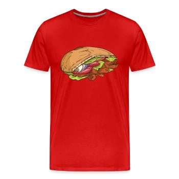 Doner kebab - Men's Premium Organic T-Shirt - red - Front - Damien (186cm)