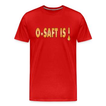 O jus est! Cadeau, Fitness, Santé - T-shirt bio Premium Homme - rouge - Devant - Damien (186cm)