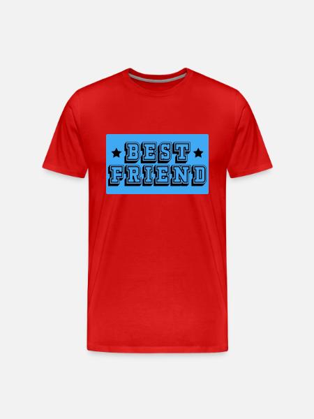 Meilleur ami tshirt bleu - T-shirt bio Premium Homme - rouge