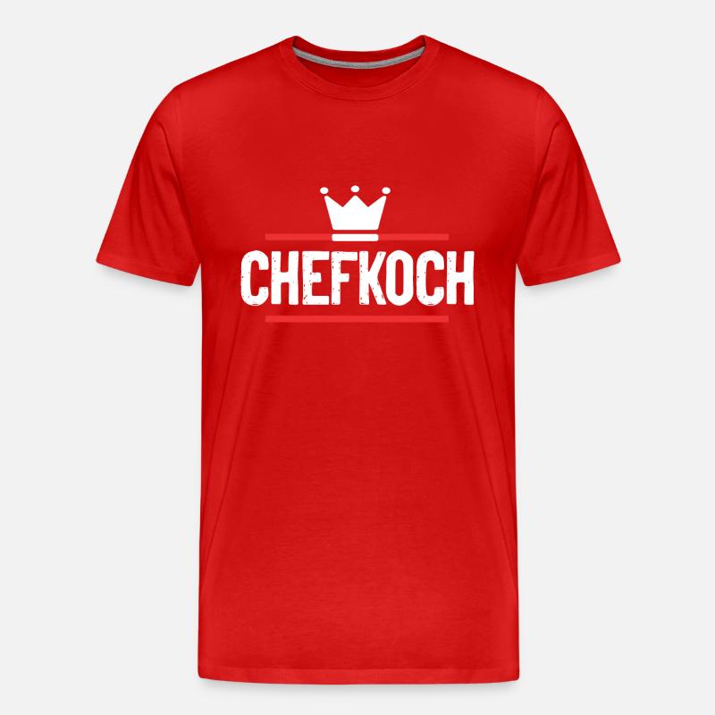 Chefkoch Kochen - Männer Premium Bio T-Shirt - Rot