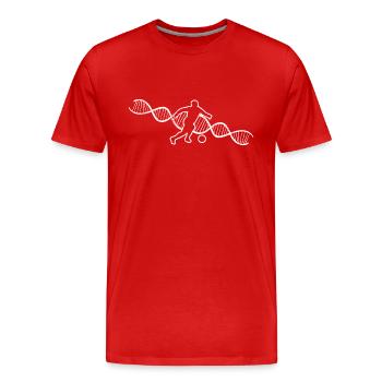 Footballeur Entraîneur de football Football Joueur de football - T-shirt bio Premium Homme - rouge - Devant - Damien (186cm)