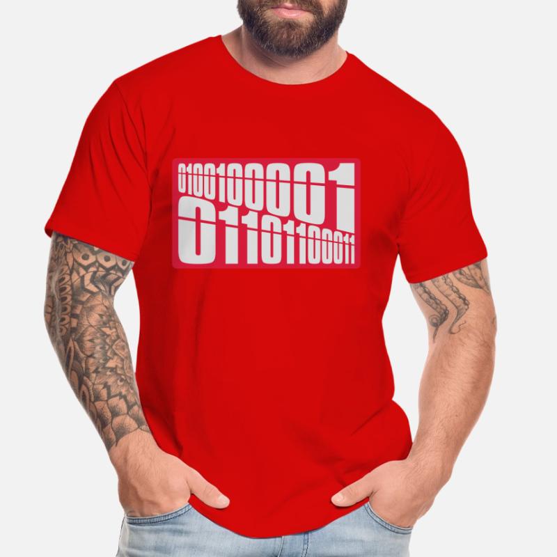 Binary Code Program Language Men's Premium Organic T-Shirt