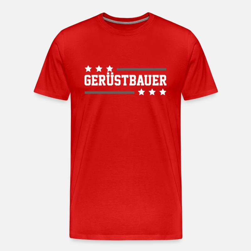 Gerüstbauer Beruf - Männer Premium Bio T-Shirt - Rot