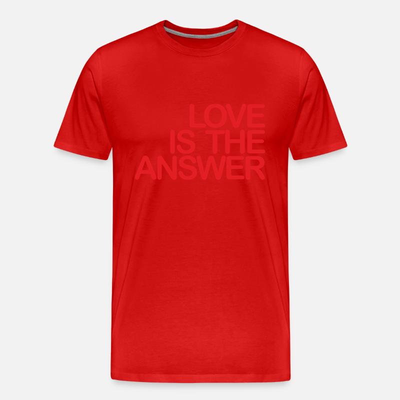 LOVE is the ANSWER 02rot - Männer Premium Bio T-Shirt - Rot