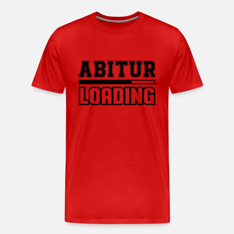 Abitur Loading - Männer Premium Bio T-Shirt - Rot