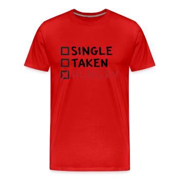 14 Fév Be My Valentine Joyeuse Saint-Valentin 01 - T-shirt bio Premium Homme - rouge - Devant - Damien (186cm)