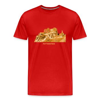 Château de Pottenstein Suisse franconienne Bavière - T-shirt bio Premium Homme - rouge - Devant - Damien (186cm)