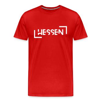 Hessen - Männer Premium Bio T-Shirt - Rot - Vorne - Damien (186cm)