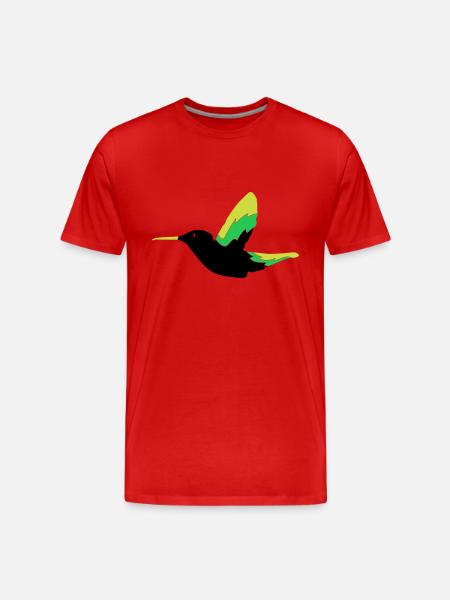 Hummingbird Bird - Men's Premium Organic T-Shirt - red