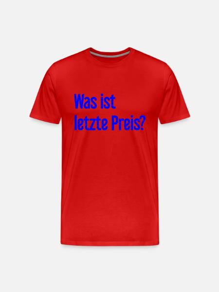 What is last price? - Men's Premium Organic T-Shirt - red