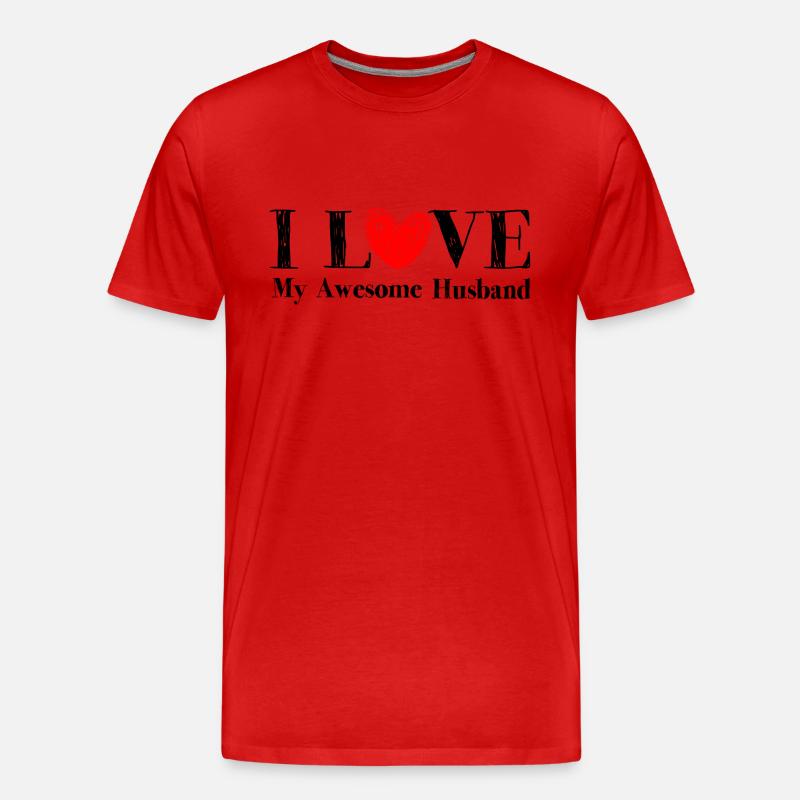 Ich liebe meinen tollen Ehemann - Männer Premium Bio T-Shirt - Rot