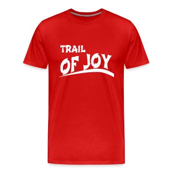 Inner Bliss Mountain Biking Enthusiasts - Men's Premium Organic T-Shirt - red - Front - Damien (186cm)
