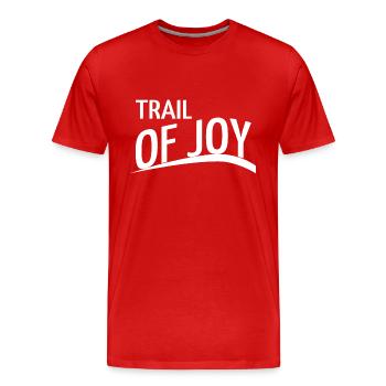 Cultiver la félicité L’état d’ béat La félicité intérieure - T-shirt bio Premium Homme - rouge - Devant - Damien (186cm)