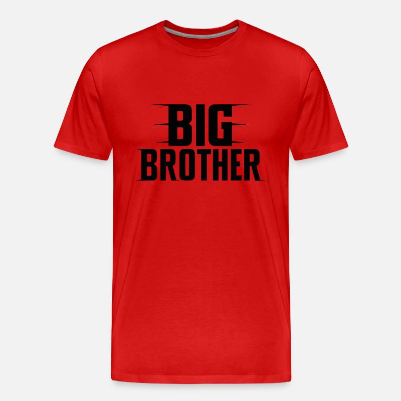 GROßER BRUDER - Männer Premium Bio T-Shirt - Rot
