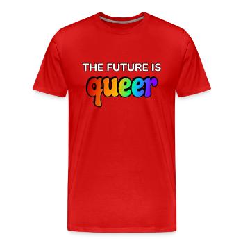 L’avenir est queer - T-shirt bio Premium Homme - rouge - Devant - Damien (186cm)