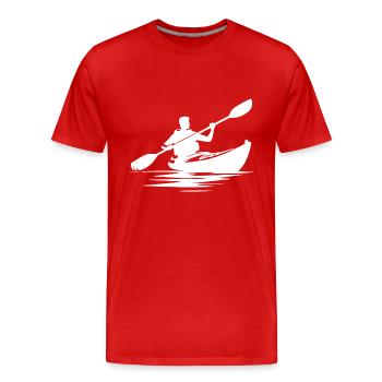 Bateau kayak maniable pour les excursions en kayak - T-shirt bio Premium Homme - rouge - Devant - Damien (186cm)