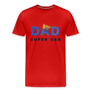 Super-Papa - Männer Premium Bio T-Shirt - Rot - Vorne - Damien (186cm)
