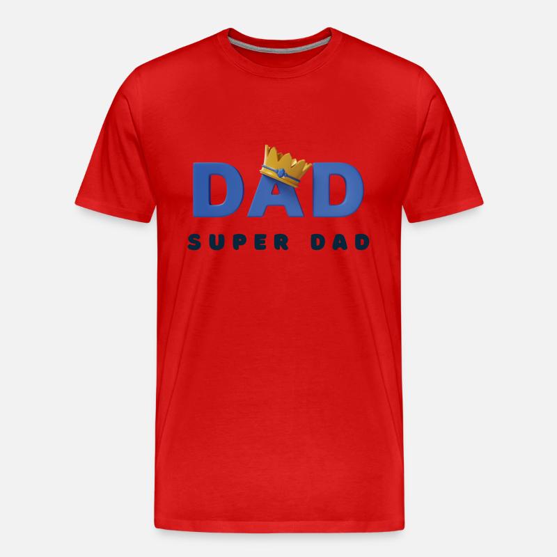 Super-Papa - Männer Premium Bio T-Shirt - Rot