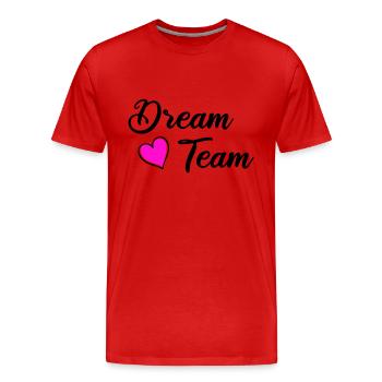 Dream Team - Men's Premium Organic T-Shirt - red - Front - Damien (186cm)