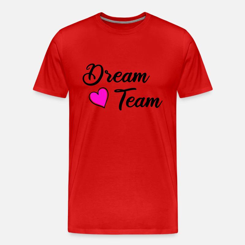dream team - Männer Premium Bio T-Shirt - Rot