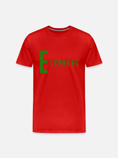 Elephant - Männer Premium Bio T-Shirt - Rot
