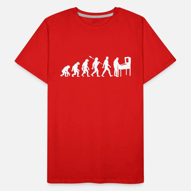 Evolution - Pinball - Flipper - Automat Männer Premium Bio T-Shirt