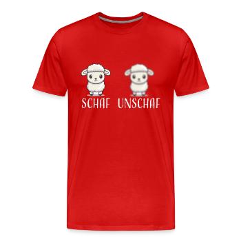 Mouton Mouton Drôle Cool Cadeau - T-shirt bio Premium Homme - rouge - Devant - Damien (186cm)