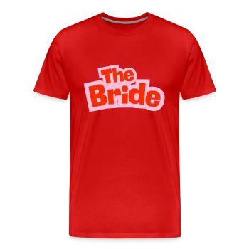 La mariée - T-shirt bio Premium Homme - rouge - Devant - Damien (186cm)