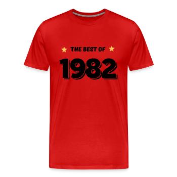 Best of 1982 - T-shirt bio Premium Homme - rouge - Devant - Damien (186cm)
