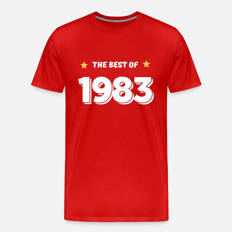 Das Beste von 1983 - Männer Premium Bio T-Shirt - Rot