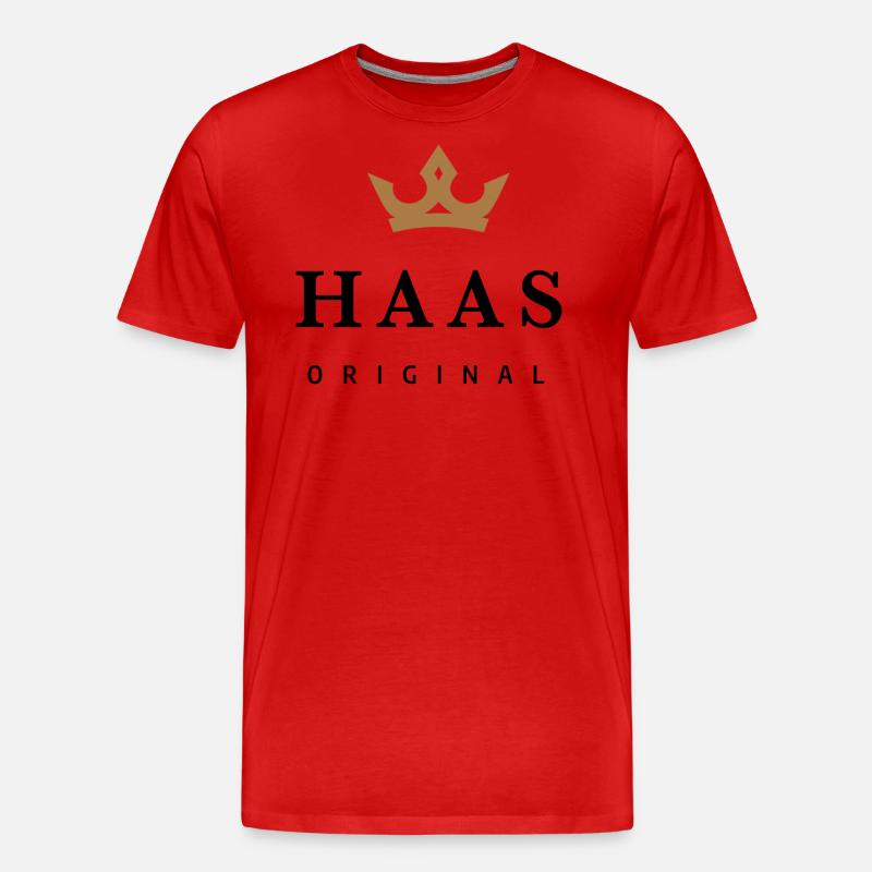 Haas - Männer Premium Bio T-Shirt - Rot