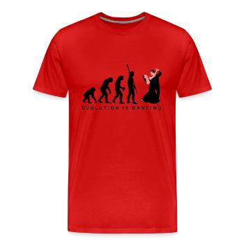 evolution_tanzpaar_b_2c - T-shirt bio Premium Homme - rouge - Devant - Damien (186cm)