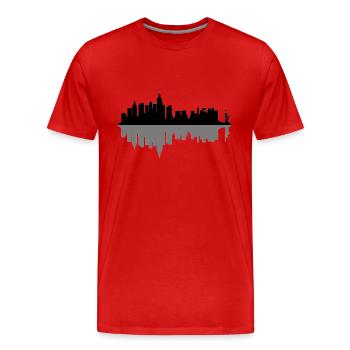 New York - T-shirt bio Premium Homme - rouge - Devant - Damien (186cm)