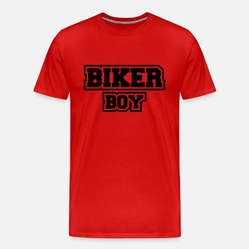 Biker Boy - Männer Premium Bio T-Shirt - Rot