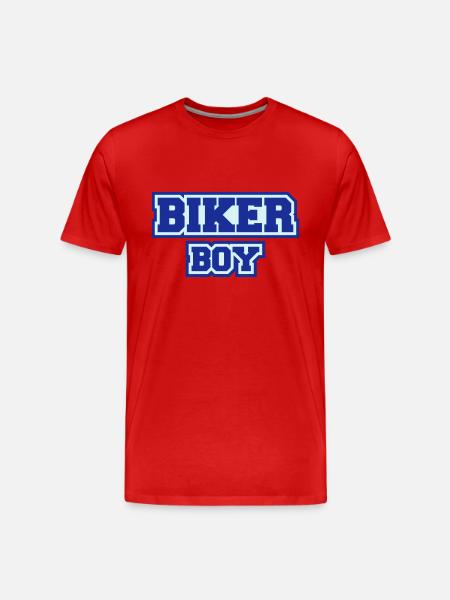 Biker Boy - Männer Premium Bio T-Shirt - Rot