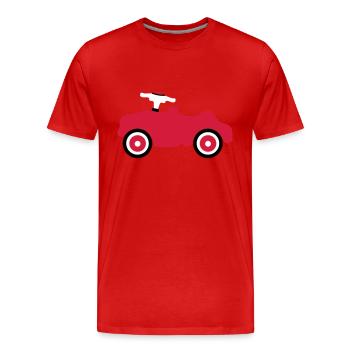 toy car kids fun roll toddler baby - Men's Premium Organic T-Shirt - red - Front - Damien (186cm)