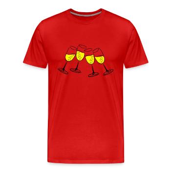 sekt glaeser - Männer Premium Bio T-Shirt - Rot - Vorne - Damien (186cm)