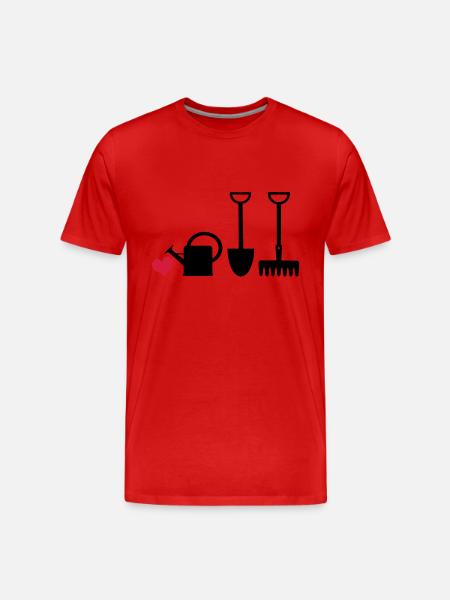 Gärtnerherz2 - Men's Premium Organic T-Shirt - red