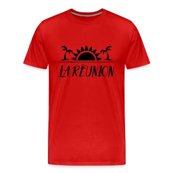 La Réunion 974 - T-shirt bio Premium Homme - rouge - Devant - Damien (186cm)