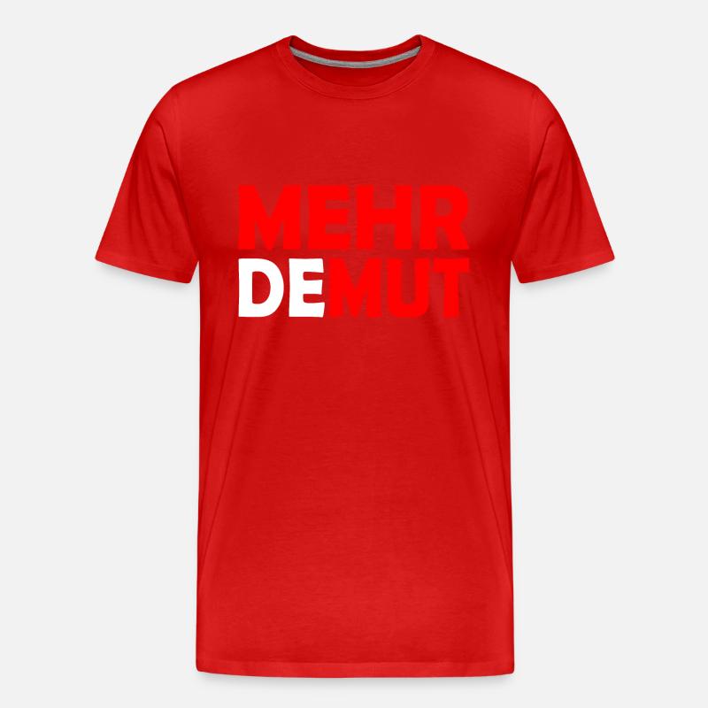 Demut - Männer Premium Bio T-Shirt - Rot