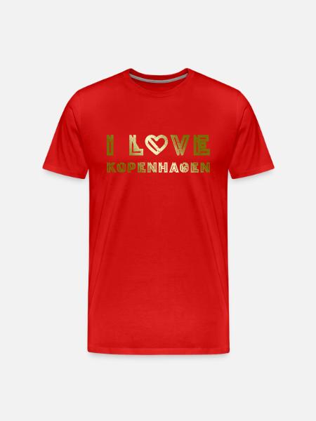 J’aime Copenhague - T-shirt bio Premium Homme - rouge