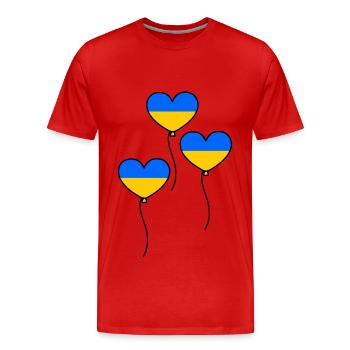 Ukraine - T-shirt bio Premium Homme - rouge - Devant - Damien (186cm)
